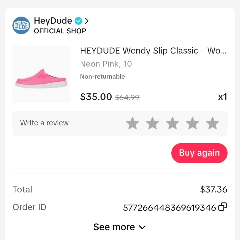 Hey Dude Neon Pink Wendy Slip-Ons